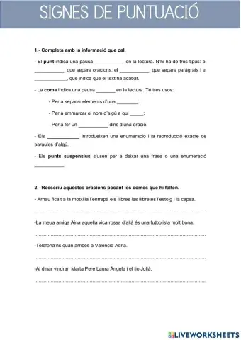 Els signes de puntuació