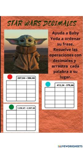 Sumas y restas con decimales