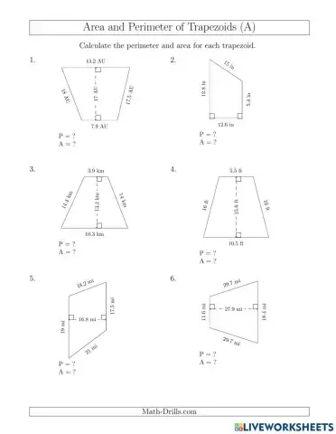 Finding the Area and Perimeter of a Trapezoid