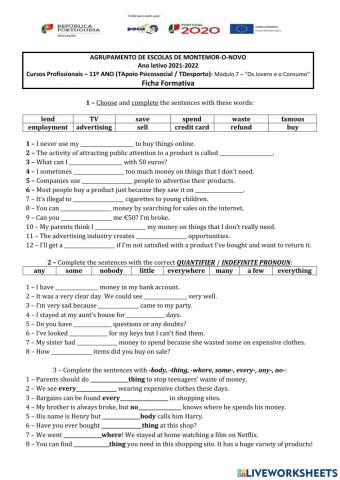Formative worksheet-Module 7