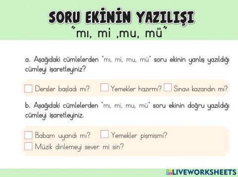 Soru Ekinin Yazımı