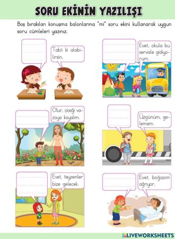 Soru Ekinin Yazımı