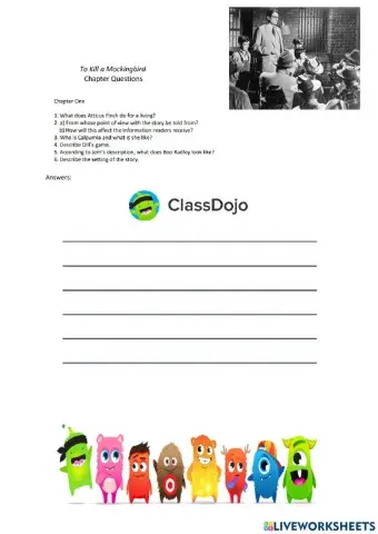 To kill a mockingbird Chapter 1