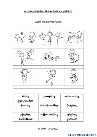 Activities and hobbies