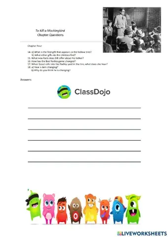 To kill a mockingbird Model 2 Chapter 4