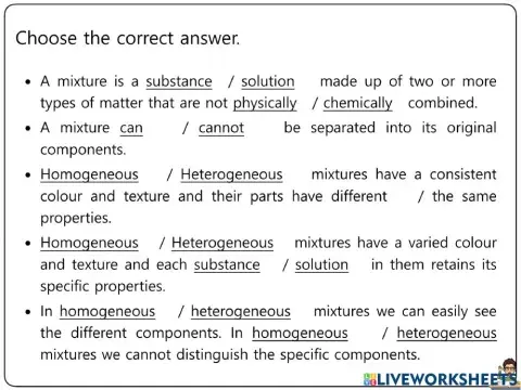 Matter Worksheets 1-5