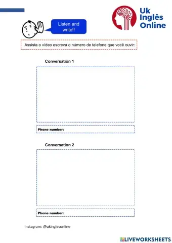 YW-Be-Phone Number-Watch and Write