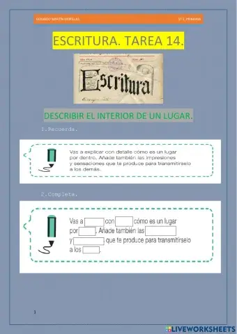 Escritura. Tarea 14.