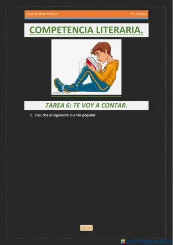 Competencia literaria. Tarea 6.