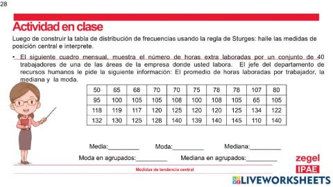 Medidas de Tendencia central Datos agrupados 2