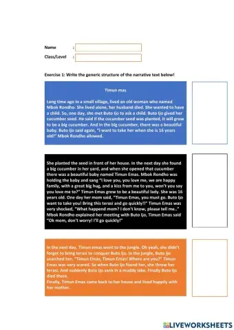 Exercise - Narrative Text