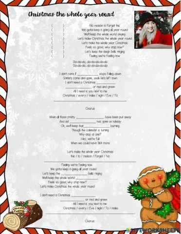 Christmas the whole year round.Song