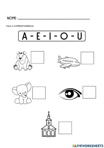 Letra Inicial - Vogais