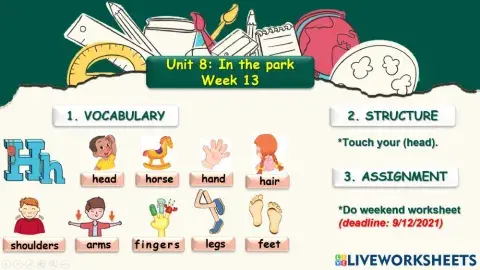 Tiếng Anh 1- Tổng hợp kiến thức tuần 13