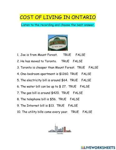 Rent and Utililty Bills