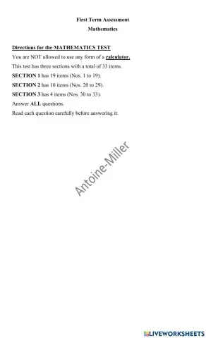 Std 5 Mathematics (long)