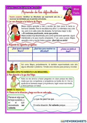 Aprendo de las dificultades