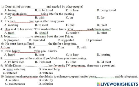 Choose the best answer 1