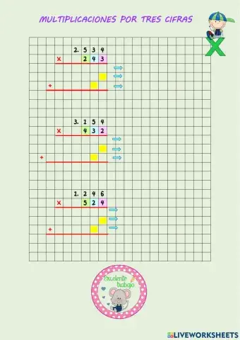 Multiplicaciones por 3 cifras