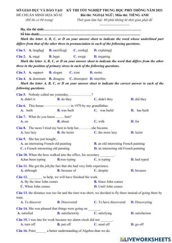 Đề thi thử 02 lớp 12