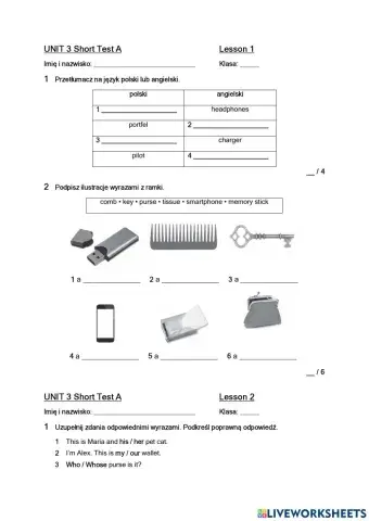 BRAINY 4 Unit 3 Lesson 1-2