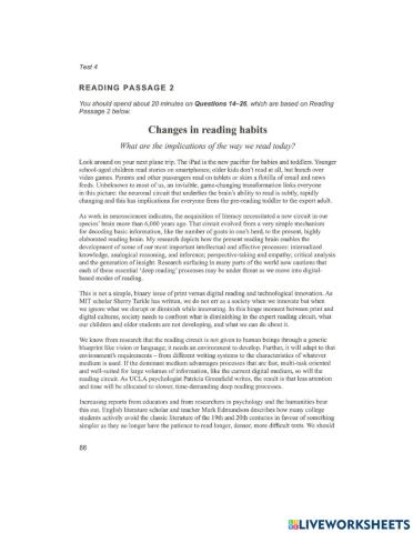 Reading Test