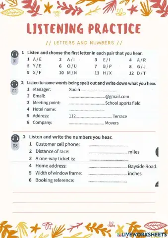 Tr2 L numbers and letters
