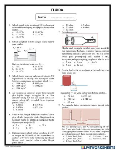 Fluida Statis dan Fluida Dinamis