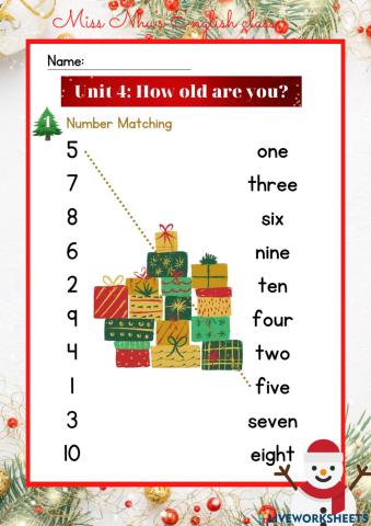 Unit 4: How old are you?