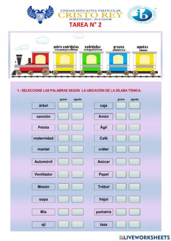 Palabras agudas y graves