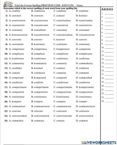 Prefixes com- & con-