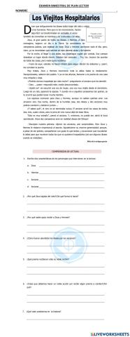 Examen de plan lector