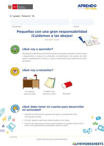 Pequeñas con una gran responsabilidad ¡Cuidemos a las abejas!