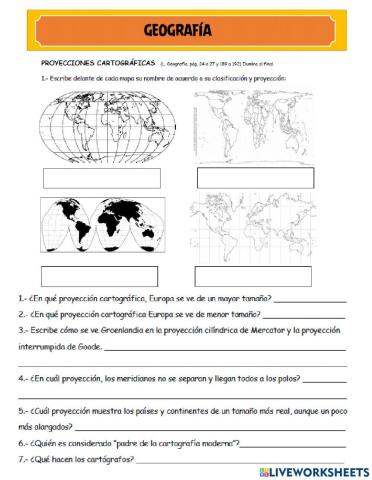 Proyecciones cartográficas