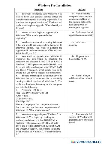 Windows Pre-Installation