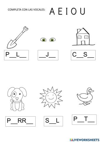 Completa con vocales