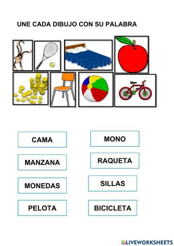 Une cada palabra con su dibujo