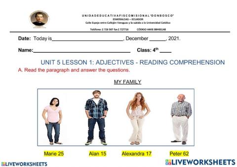 Reading 2- adjectives