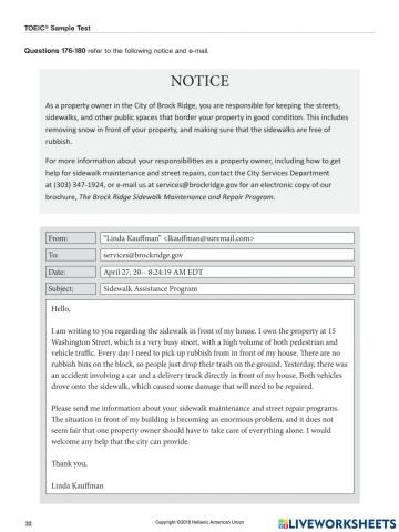 TOEIC Reading 175-195