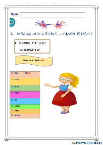 Regular verbs-SIMPLE PAST
