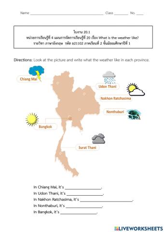 The weather and seasons