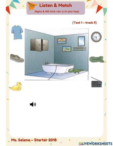 Starters 2018 - Test 1.3 - Listening - Part 1 (full)