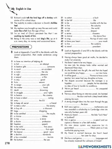 CPE Unit 14b - Ex 8 - Preposition
