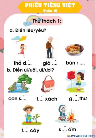 Phiếu ôn Tiếng Việt tuần 15