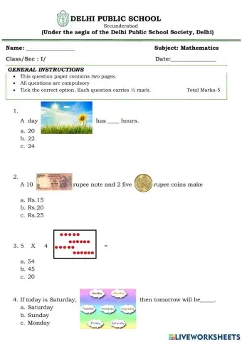 Logical Reasoning Worksheet