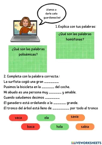 Polisémicas y homófonas