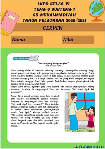 Lkpd bahasa indonesia kelas 6