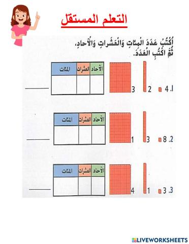 الآحاد والعشرات والمئات