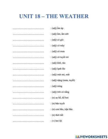 Unit 18 - tastics basic