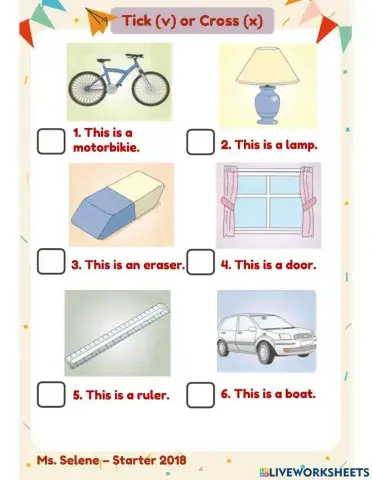 Starters 2018 - Test 1.3 - Reading & Writing - Part 1